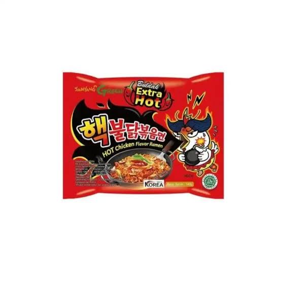 Mie samyang chicken extra hot tanpa telur