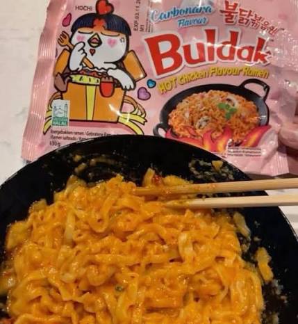 MIE Samyang carbonara tanpa telur